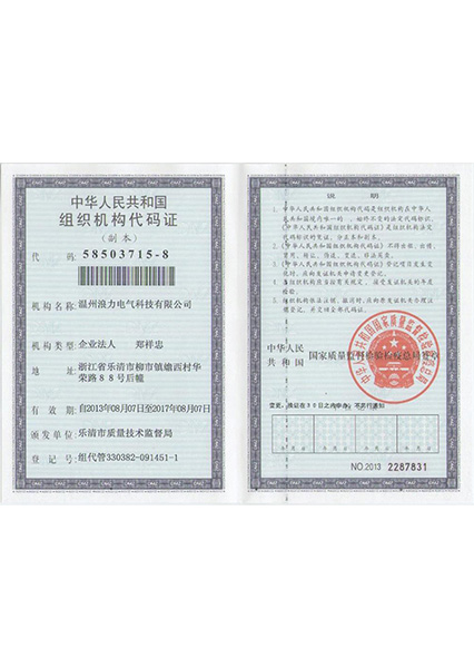 組織機(jī)構(gòu)代碼證